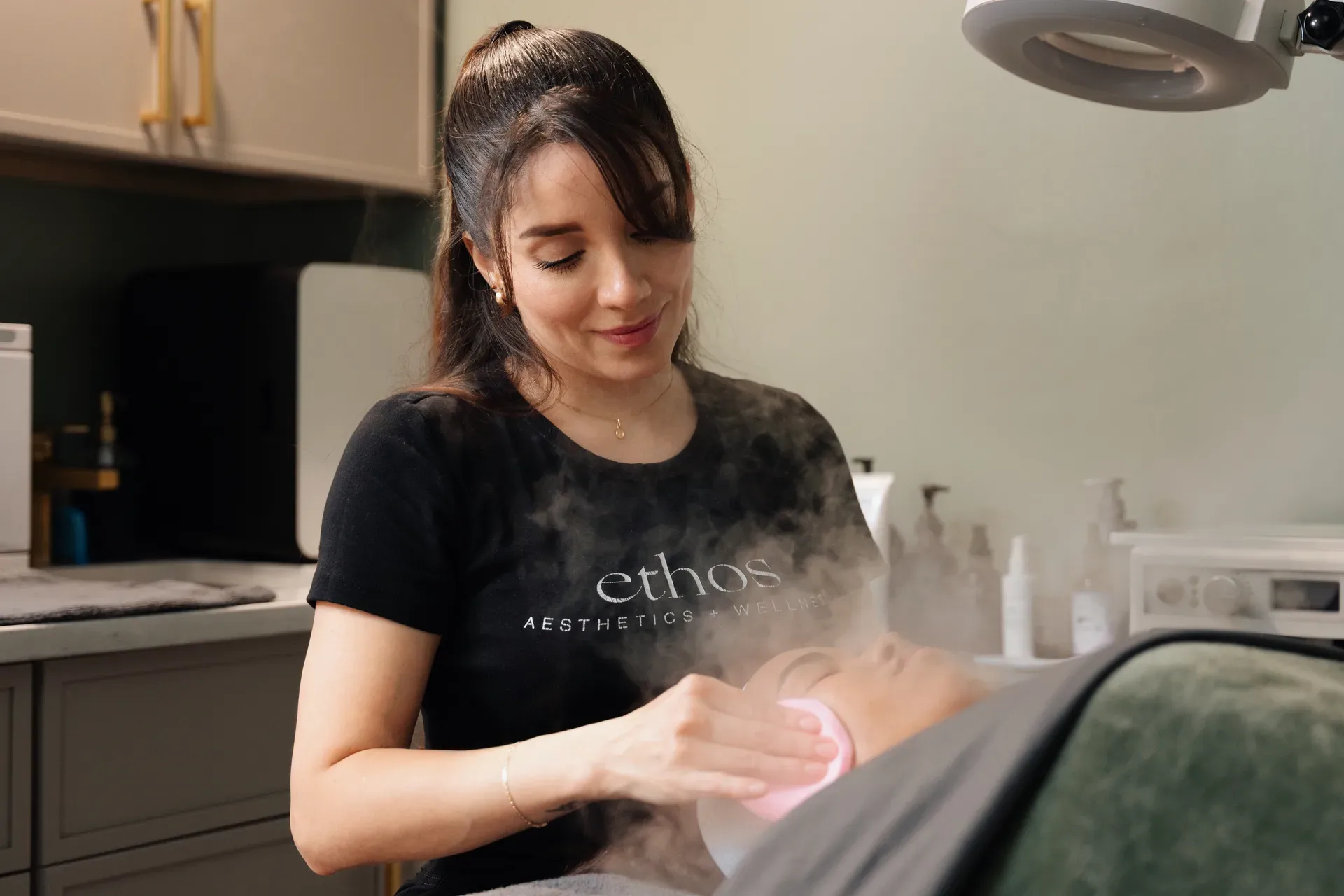 Pampering facial treatment