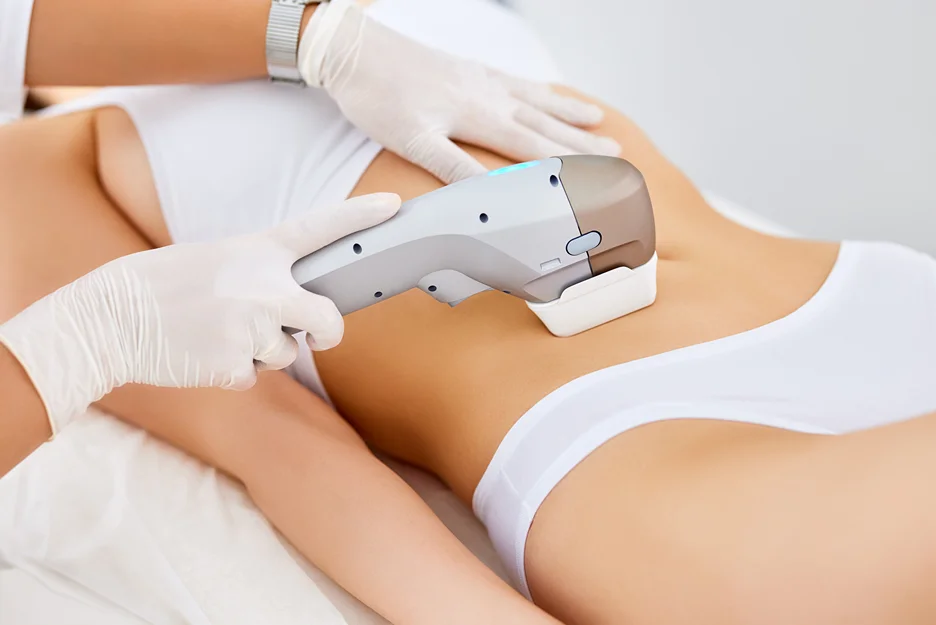 laser hair removal treatment on stomach